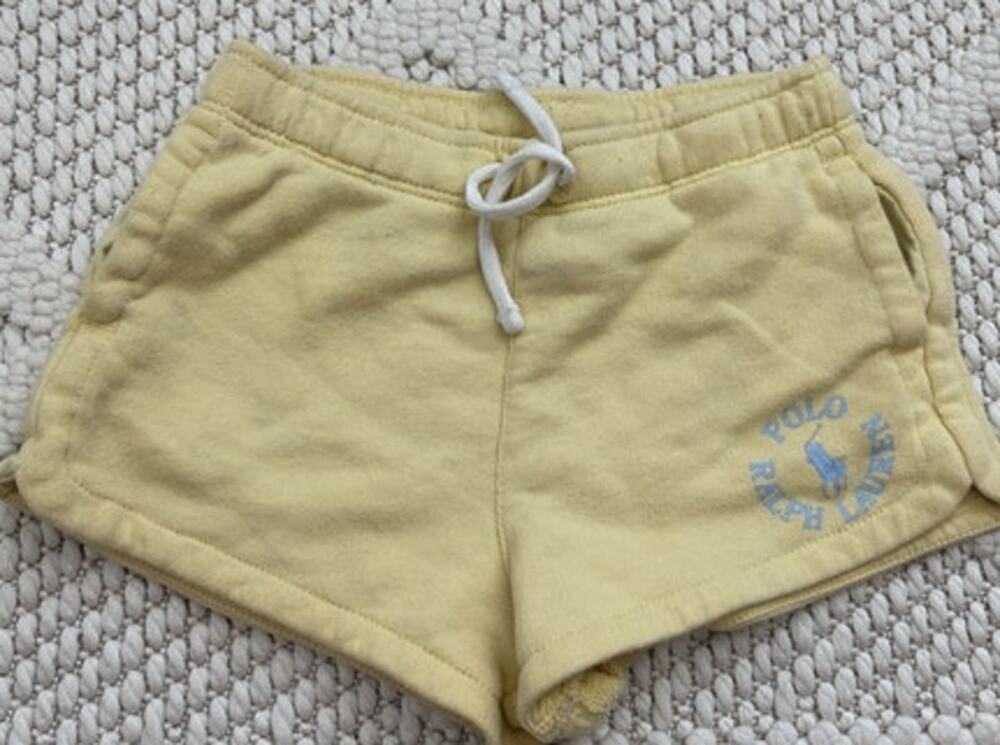 Toddler Girl Polo Ralph Lauren Butter Yellow Sweat Shorts Size 5